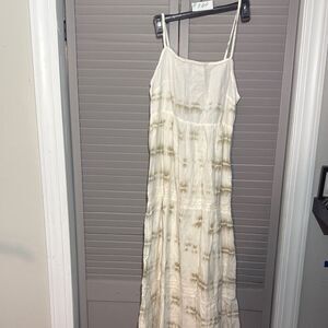 Aerie Cream Tiered Maxi Dress Sleeveless Resort Wear